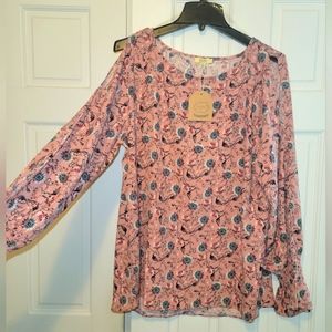 Kori America NEW Womens Floral Blouse Size Large